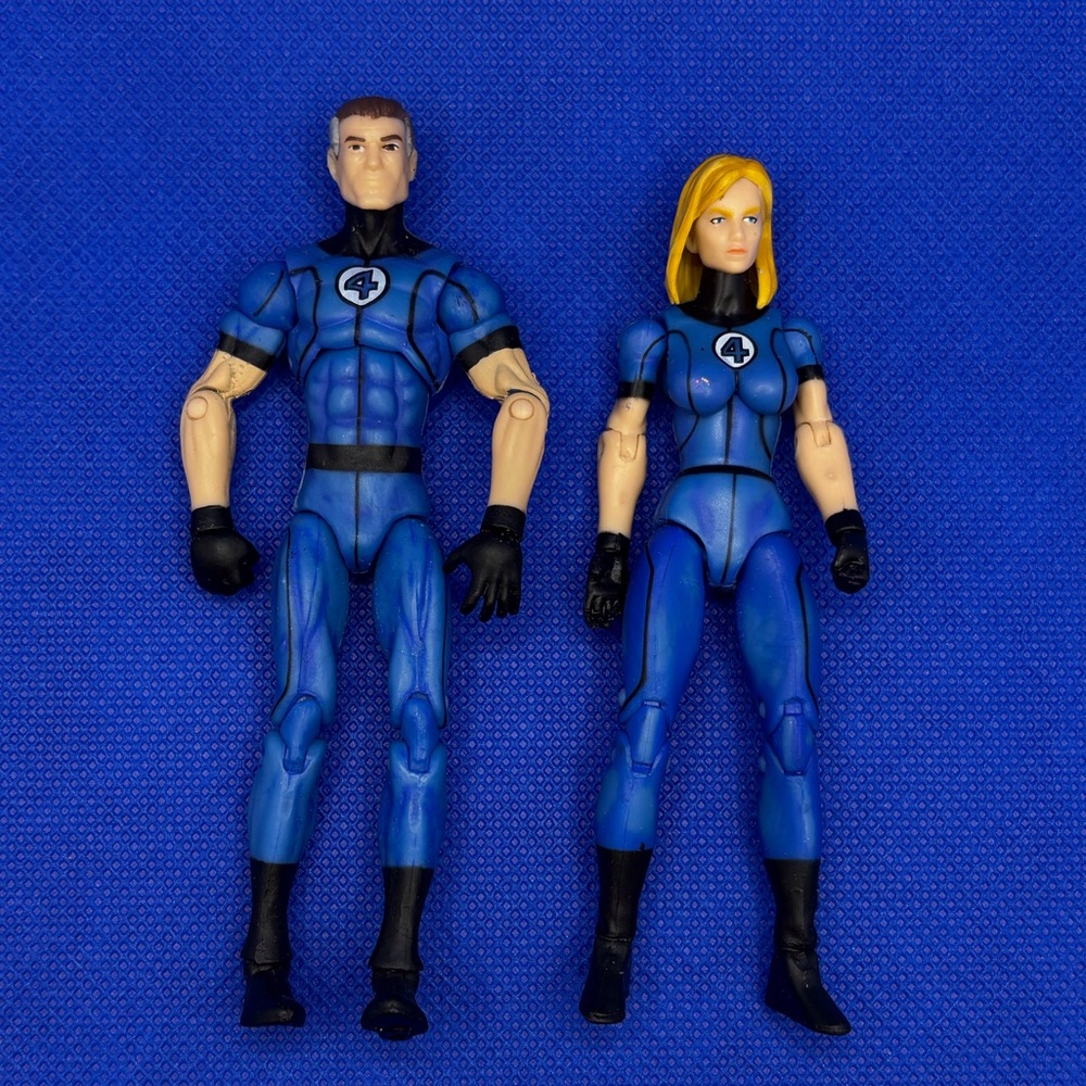 Fantastic Four Action Figures Set Mr. Fantastic & Invisible Women 2011